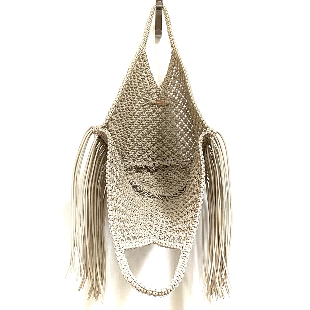 Yuzefi Large Woven Fringe Vegan Leather Tote Bag - Picture 12 of 16